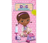 DISNEY Dottoressa Peluche - Telo Mare Asciugamano spiaggia in Cotone spugna 70x140 Dotty