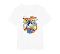 Disney Duck Tales Uncle Scrooge McDuck Woo-oo! Maglietta, Donna plus-size, Bianco, 4X