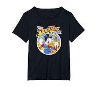 Disney Duck Tales Uncle Scrooge McDuck Woo-oo! Maglietta, Donna plus-size, Nero, 1X