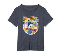 Disney Duck Tales Uncle Scrooge McDuck Woo-oo! Maglietta, Donna plus-size, Pervinca, 1X