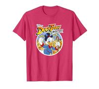 Disney Duck Tales Uncle Scrooge McDuck Woo-oo! Maglietta, Uomo, Rosso Mélange, L