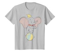 Disney Dumbo Ball Balancing Portrait Maglietta, Bambini, Argento, 10 anni