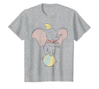 Disney Dumbo Ball Balancing Portrait Maglietta, Bambini, Grigio Melange, 3 anni