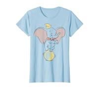 Disney Dumbo Ball Balancing Portrait Maglietta, Donna, Celeste, L