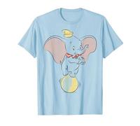 Disney Dumbo Ball Balancing Portrait Maglietta, Uomo, Celeste, M