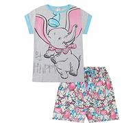 Disney Dumbo Be Happy Long - Pigiama corto da donna in cotone Blu 48/50 IT