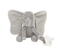Disney Dumbo - Ciuccio in peluche super morbido, colore: grigio