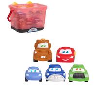 Disney e Pixar Cars Bath Caddy con 5 Personaggi Gioco da Bagno - Lightning McQueen, Mater, Doc Hudson, Sally e Chick Hicks - Giochi d’Acqua Resistenti alla Muffa per Bambini dai 3 Anni in su