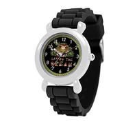 Disney Elemental Time Teacher Orologio analogico al quarzo per bambini, nero -, striscia, Nero, striscia