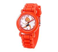Disney Elemental Time Teacher Orologio analogico al quarzo per bambini, Rosso -, Rosso -, Striscia, Rosso -, striscia