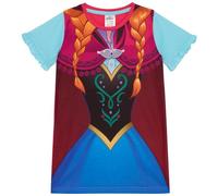 Disney Elsa o Anna Frozen La Regina dei Ghiacci Frozen Camicia da Notte Corta o a Maniche Lunghe, Anna Manica Corta - 2-3 Anni: 98cm