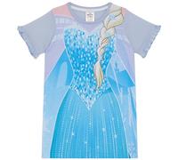 Disney Elsa o Anna Frozen La Regina dei Ghiacci Frozen Camicia da Notte Corta o a Maniche Lunghe, Elsa Manica Corta - 7-8 Anni: 128cm