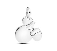 Disney engravable Minnie Mouse sterling silver dangle