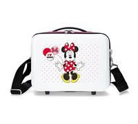 Disney Enjoy The Day Borsa da Toilette Adattabile in ABS, 29 cm, Bianco