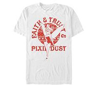 Disney Faith Trust Pixie Dust T-Shirt, Bianco, 3XL (Plus) (Tall) Uomo