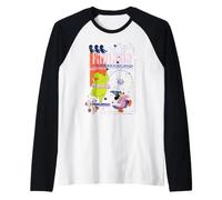 Disney Fantasia Sorcerer's Apprentice Mickey & Hippo Retro Maglia con Maniche Raglan