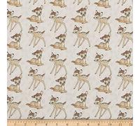Disney Fashon Trend Bambi Toss Fabric, Cream, Fabric By The Yard