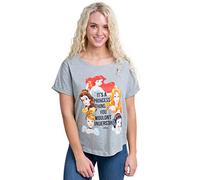 Disney FBLTS404-14(Large) Maglietta A Princess Thing da Donna, Grigio (Sport Grey Spo), 44 Women's