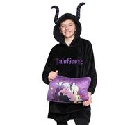 Disney Felpa Bambina - Felpa Coperta di Pile Taglia Unica - Felpa Oversize Bambini Ripiegabile A Cuscino - Stitch Gadget Ufficiale (Nero Maleficent)