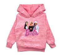 Disney Felpa con Cappuccio Barbie per Bambina, Comoda e Stile, Ideale per l'inverno, Design Divertente ed Elegante, Rosa, 3 Anni