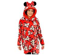 Disney Felpa con cappuccio in pile oversize Minnie Mouse da bambina, Minnie Mouse, Taglia unica