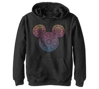 Disney Felpa con Cappuccio Mickey Mandala Fill Bambino, Nero, L