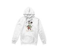 Disney Felpa con Cappuccio Natale Topolino Sciarpa Retrò Uomo (TV4669)
