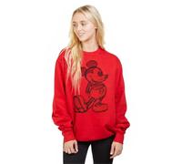 Disney Mickey Sketch Felpa, Rosso (Red Red), 44 (Taglia Produttore: Medium) Donna