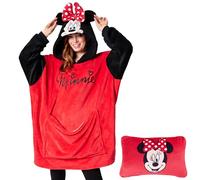 Disney Felpa Donna - Felpa Coperta di Pile Taglia Unica - Felpa Oversize Donna Ripiegabile A Cuscino - Stitch Gadget Ufficiale (Minnie)