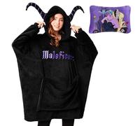 Disney Felpa Donna - Felpa Coperta di Pile Taglia Unica - Felpa Oversize Donna Ripiegabile A Cuscino - Stitch Gadget Ufficiale (Maleficent)