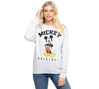 Disney Felpa Mickey Mouse Hello da Donna, Grigio Chiaro, 12 UK