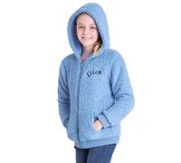 Disney Felpa Stitch Bambina Ragazza con Zip, Felpa Invernale in Pile Teddy 7-18 Anni (Blu Stitch Bambina, 9-10 Anni)