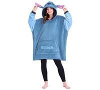 Disney Felpe con cappuccio da Donna Felpa Coperta Oversize in Pile Felpa Invernale Donna Ragazza Stitch Jack Skellington (Blu/Stitch)
