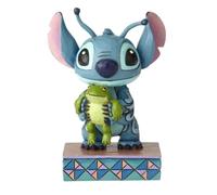 Disney Traditions Strane Forme di Vita - Stitch con la Rana Figurina, resina, Multicolore, 70x60x100 cm