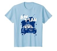 Disney Firebuds Jayden & Piston Aw Yeah! Maglietta, Bambini, Celeste, 3 anni