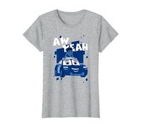 Disney Firebuds Jayden & Piston Aw Yeah! Maglietta, Donna, Grigio Melange, XL