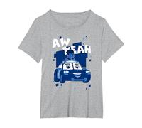 Disney Firebuds Jayden & Piston Aw Yeah! Maglietta, Donna plus-size, Grigio Melange, 5X