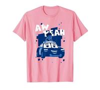 Disney Firebuds Jayden & Piston Aw Yeah! Maglietta, Uomo, Rosa, S