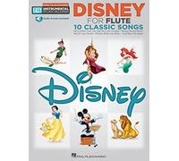 Disney for Flute: 10 Classic Songs [Lingua inglese]: Easy Instrumental Play-Along - Flute