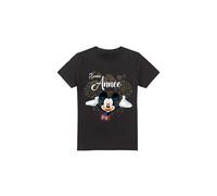Disney French Maglietta Capodanno Topolino Fuochi d'Artificio Uomo (TV3520)