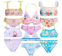 Disney Frozen 2 - Bambina - Costume da Bagno Bikini 2 Pezzi Mare Piscina - Prodotto Originale con Licenza Ufficiale [18047 Azzurro - 5 Anni]