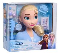 Frozen Testa di Elsa da pettinare 2 Disney, 17 pezzi inclusi accessori da indoss