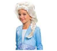 Disney Frozen 2 Elsa Parrucca Ragazze Costume Cosplay Bianco Ufficiale Licenza