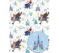 Disney Frozen - 2 fogli di carta regalo e 2 etichette regalo