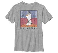 Disney Frozen 2 Normal Boy's Crew Tee, Athletic Heather, Medium
