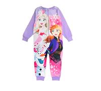 Disney Frozen 2 - Pigiama da bambina in pile, tutina per bambini Elsa Anna, Rosa/lilla., 2-3 Anni