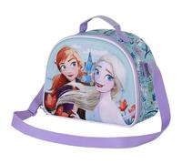 Disney, Borsa Porta Merenda 3D Unisex Kids, Blu Frozen 2, One size