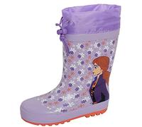 Disney Frozen 2 Tie Top Wellington Stivali Ragazze Wellingtons Elsa Anna Gomma Stivali di Gomma Pioggia Neve Welly Scarpe, Lilla, 24 EU