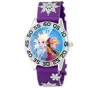 Disney Frozen Anna and Elsa Girls' Plastic Time Teacher Watch