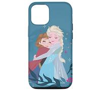Disney Frozen Anna ed Elsa Sister Hug Slate Blue Custodia per iPhone 12/12 Pro